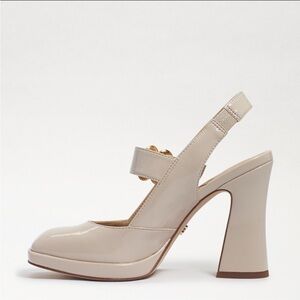 Sam Edelman Jildie Mary Jane Cream Slingback Heels size 7